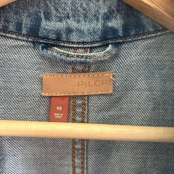 Anthropologie Pilcro Long Denim Coat Jacket -- Oversized - Picture 2 of 7